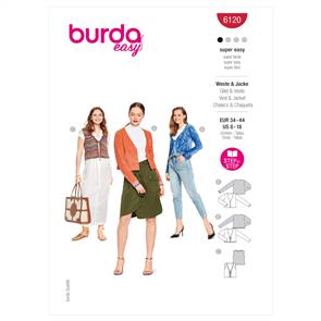 Burda Pattern 6120 Misses' Jacket & Vest