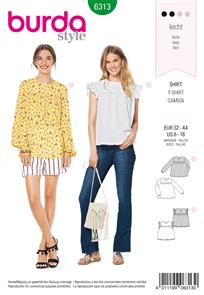 Burda Style Pattern 6313 Misses' babydoll top