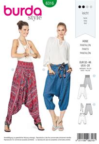 Burda Style Pattern 6316 Misses' harem pant