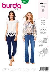 Burda Style Pattern B6502 Peasant Blouses