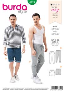 Burda Pattern 6719 Men's Jogging Trousers