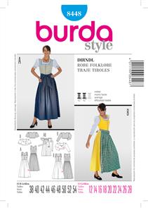 Burda Pattern 8448 Dirndl Dress