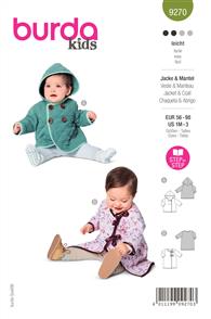Burda Pattern 9270 Babies' Hooded Jacket, Coat