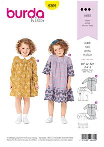 Burda Style Pattern 9305 Children's Dress with Yoke – Peter Pan Collar
