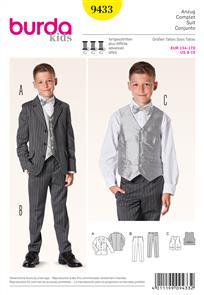 Burda Pattern 9433 Boys Evening Wear