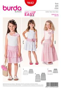 Burda Pattern 9442  Childrens Skirt