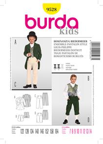 Burda Pattern 9528 Biedermeier Pantsuit