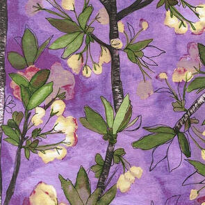 Michael Miller Vignette /Laura Gunn Orchid Cherry Bloom