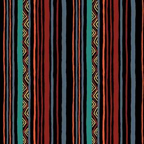 Michael Miller Living In The Wild (Metallic) Nature Stripe Ebony