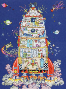 Bothy Threads Cut Thru' Rocket - Cross-stitch Kit