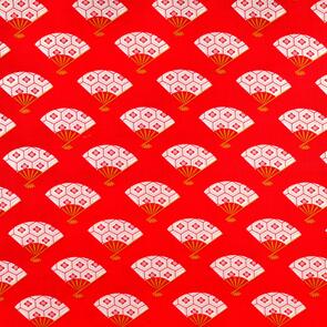 Michael Miller Asian Red Kimono Fans