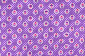 Michael Miller It'S A Girl Thing Purple Mini Cupcakes