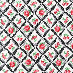 Michael Miller Retro Florals Black Annette