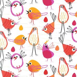 Michael Miller Pets A Plenty Coral Robin In The Hood