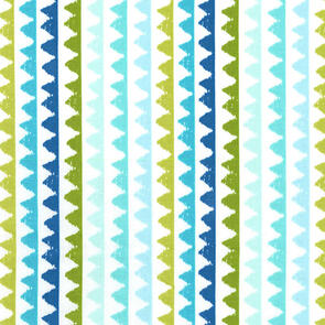 Michael Miller Pets A Plenty Aqua Zipper Stripe