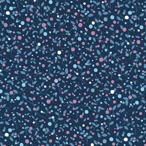 Michael Miller Forest Friends Berry Vine Indigo