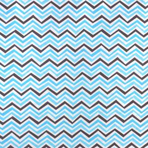 Michael Miller Woodland Delight /Paula Prass Blue Zig Zag Chevron