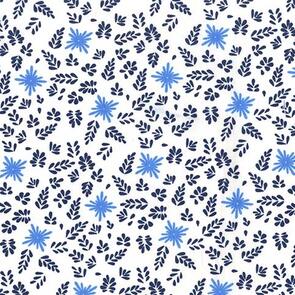 Michael Miller House Of Hoppington /Violet Craft White Calico Toss