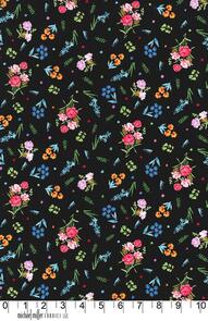 Michael Miller Garden Party Black Dainty Blooms