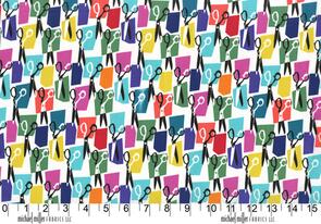 Michael Miller Hello /Swirly Girls Design Cut Up - Multi