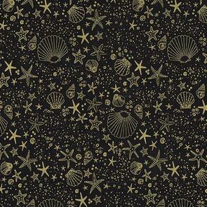 Michael Miller Glitter Critters (Metallic) Seashore Bling