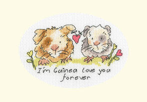 Bothy Threads Cards I'm Guinea Love You Forever - Cross Stitch Kit