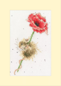 Bothy Threads Poppy Mouse - Thread & Fabric Pack