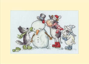 Bothy Threads Cross Stitch Kit - Christmas Card - Hat, Scarf, Gloves!