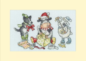 Bothy Threads Cross Stitch Kit - Christmas Card - Wrap, Ribbon, Gift!