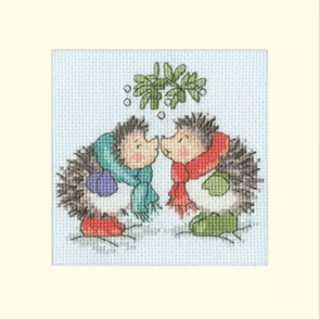 Bothy Threads Cross Stitch Kit - Christmas Card - Christmas Kiss
