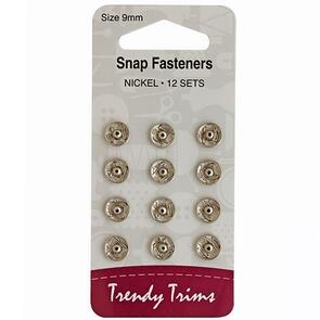 Trendy Trims Metal Snap Fasteners - Nickel