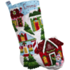 Bucilla Felt Stocking Applique Kit 18" Long - Christmas Town