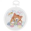 Janlynn Beginners / Mini Cross Stitch Kit: Dreaming Kitty