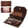 Lykke Cypra Copper Needles3.5" Interchangeable Needles  Brown Vegan Suede -  9 pairs