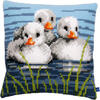 Vervaco Cross Stitch Cushion Kit - Ducklings in the water