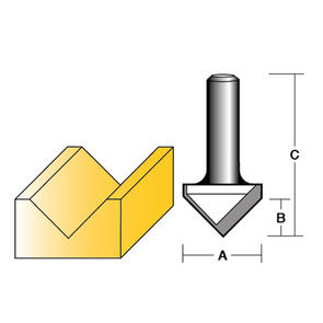 carbitool 90° VEE GROOVE BITS