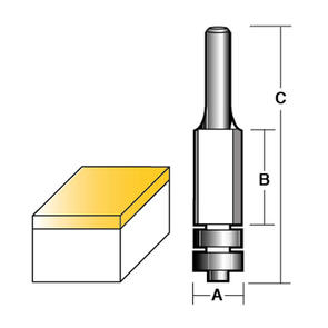 CARB-I-TOOL OVERHANG TRIMMING BIT