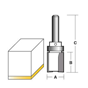 CARB-I-TOOL INVERTED FLUSH TRIMMING BITS