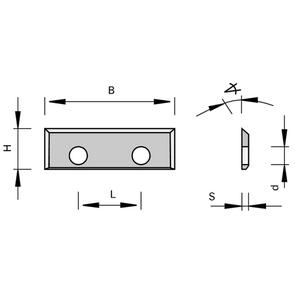 LEUCO SHEAR ANGLE CUTTER KNIVES