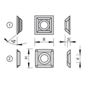 LEUCO TK 13.8 X 13.8 X 2.5 C/SINK HOLE BOARD 06