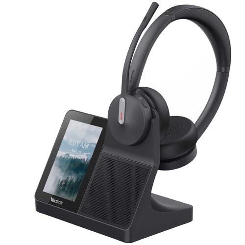 Stereo Hybrid Wireless DECT and Bluetooth Headset, Workstation Edition, AI Noise cancellation, 185m Wireless Range, Busylight