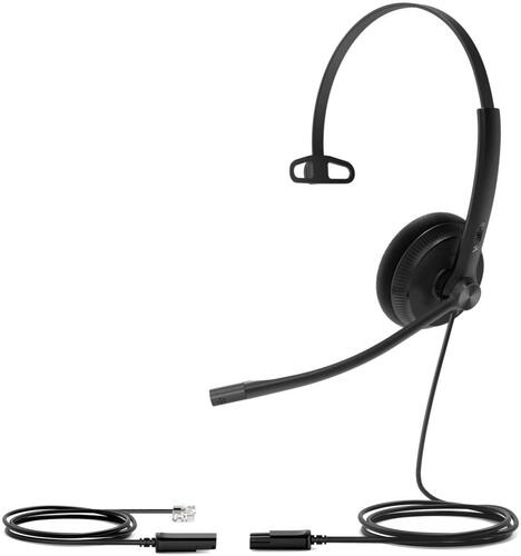 Wideband Mono Headset with QD to RJ9 connector, with foam ear cushion