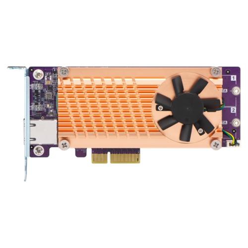 QM2 Card, 2x SATA 2280 M.2 SSD, PCIe Gen2 x 4 , 1x 10GbE NBASE-T port