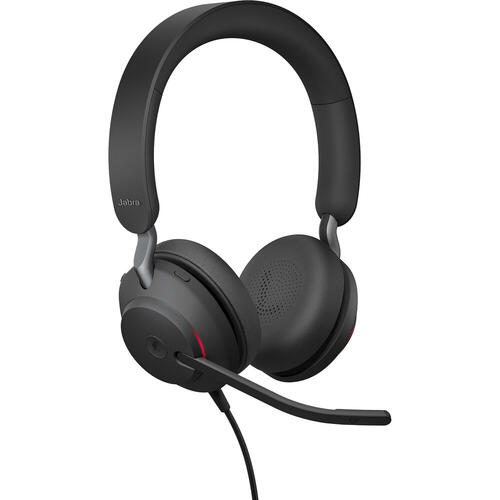 Evolve2 40 Stereo Wired On-Ear Headset, MS, USB Type-A
