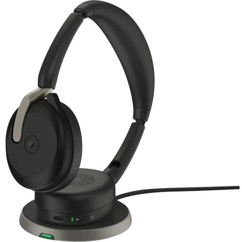Evolve2 65 Flex Stereo Wireless (Bluetooth) Headset, UC, USB Type-C, Wireless Charging