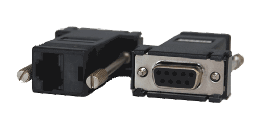 10 x DB9F to RJ45 straight serial adapter