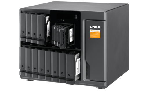 High-performance 16-Bay (12 x 3.5-inch + 4 x 2.5-inch) desktop SATA 6Gbps JBOD storage enclosure