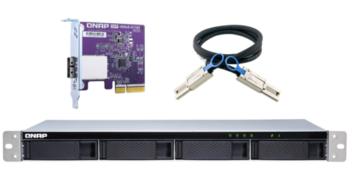 High-performance short-depth 4-Bay rackmount SATA 6GB/s JBOD storage enclosure kit