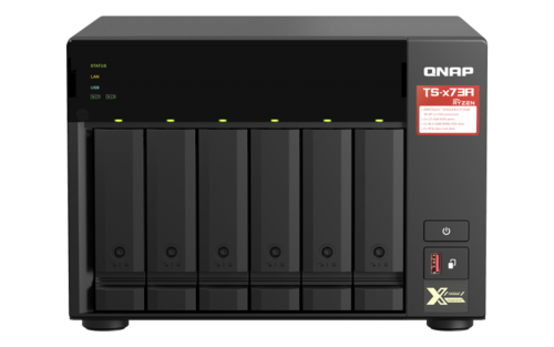 6-Bay NAS, Quad-Core 2.2GHz CPU, 8GB RAM, 2x 2.5 Gigabit Ethernet