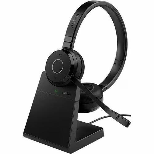 Evolve 65 TE Wireless (Bluetooth) Stereo Headset, UC, USB-A, with Stand